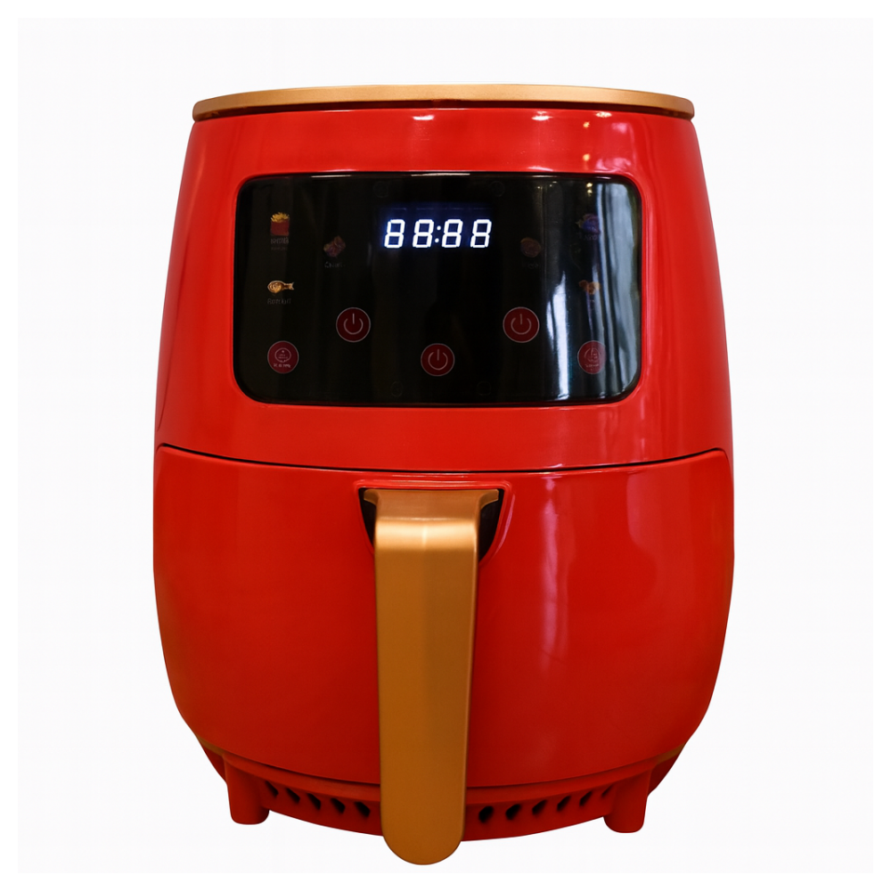 QUANTEK Q1301RD AIR FRYER SA TAJMEROM LCD 6L 1600W CRVENA