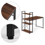 Radni sto 120x60 cm sa policama Dark ModernHome