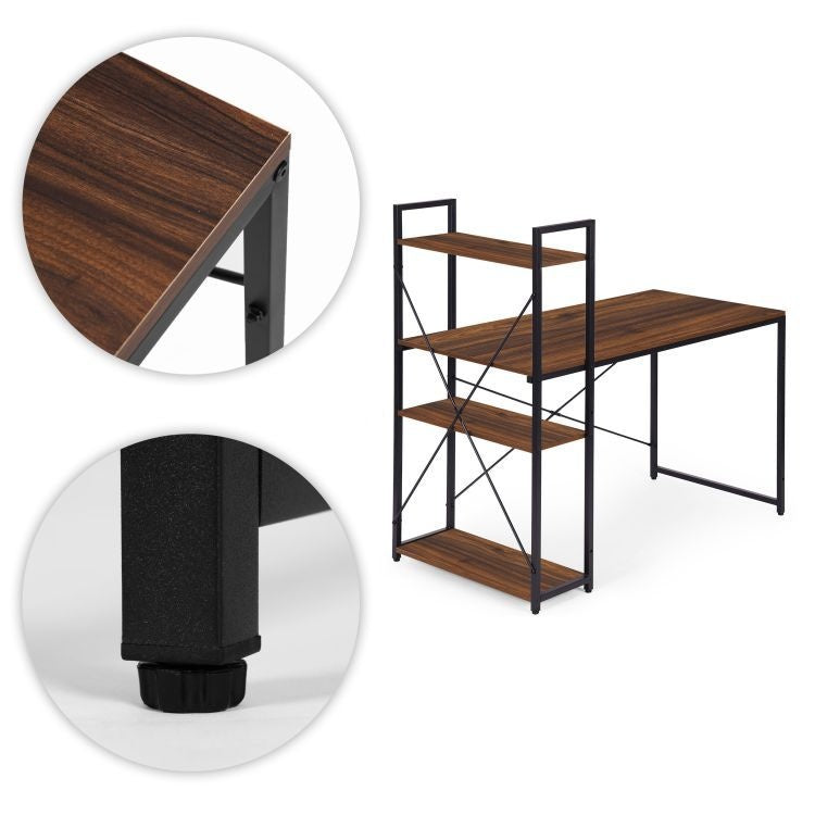 Radni sto 120x60 cm sa policama Dark ModernHome