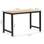 Radni sto za računar 120 × 60 cm – Light Oak ModernHome