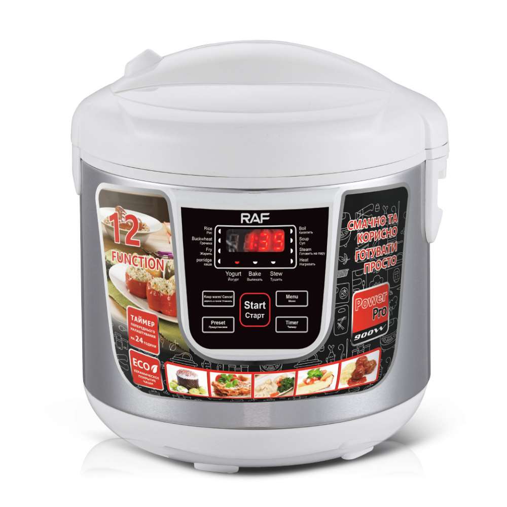 RAF R.166W MULTICOOKER BELA/INOX 900W 6L