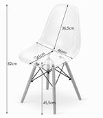 RIMINI SET 4 STOLICE TRANSPARENT
