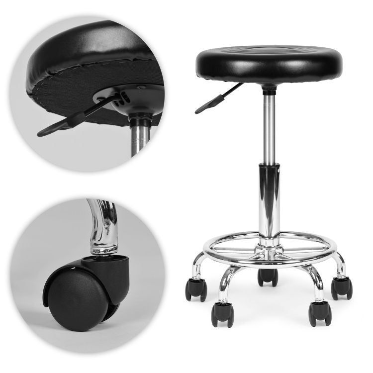 Rotirajuća stolica, kozmetička podesiva, crna - ModernHome