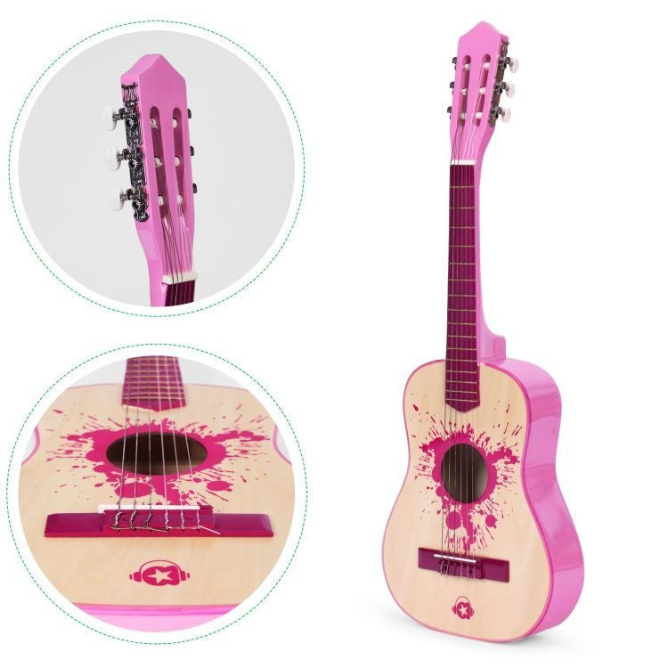 Roze velika gitara za decu – ECOTOYS