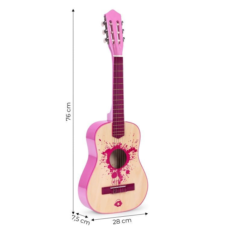 Roze velika gitara za decu – ECOTOYS