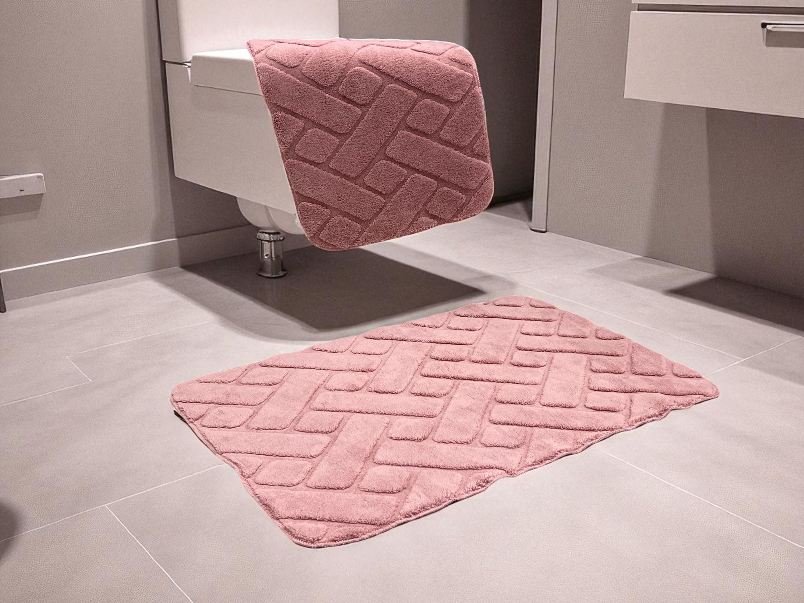 Dvodelni set prostirki za kupatilo – Cik-cak dizajn A15