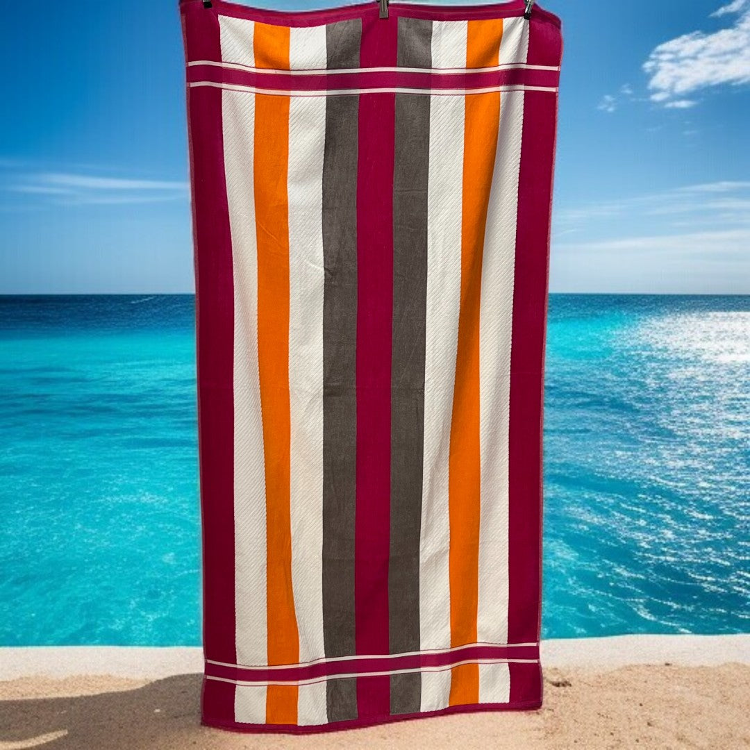Plažni peškir "Sunset Stripes" – 86x164 cm