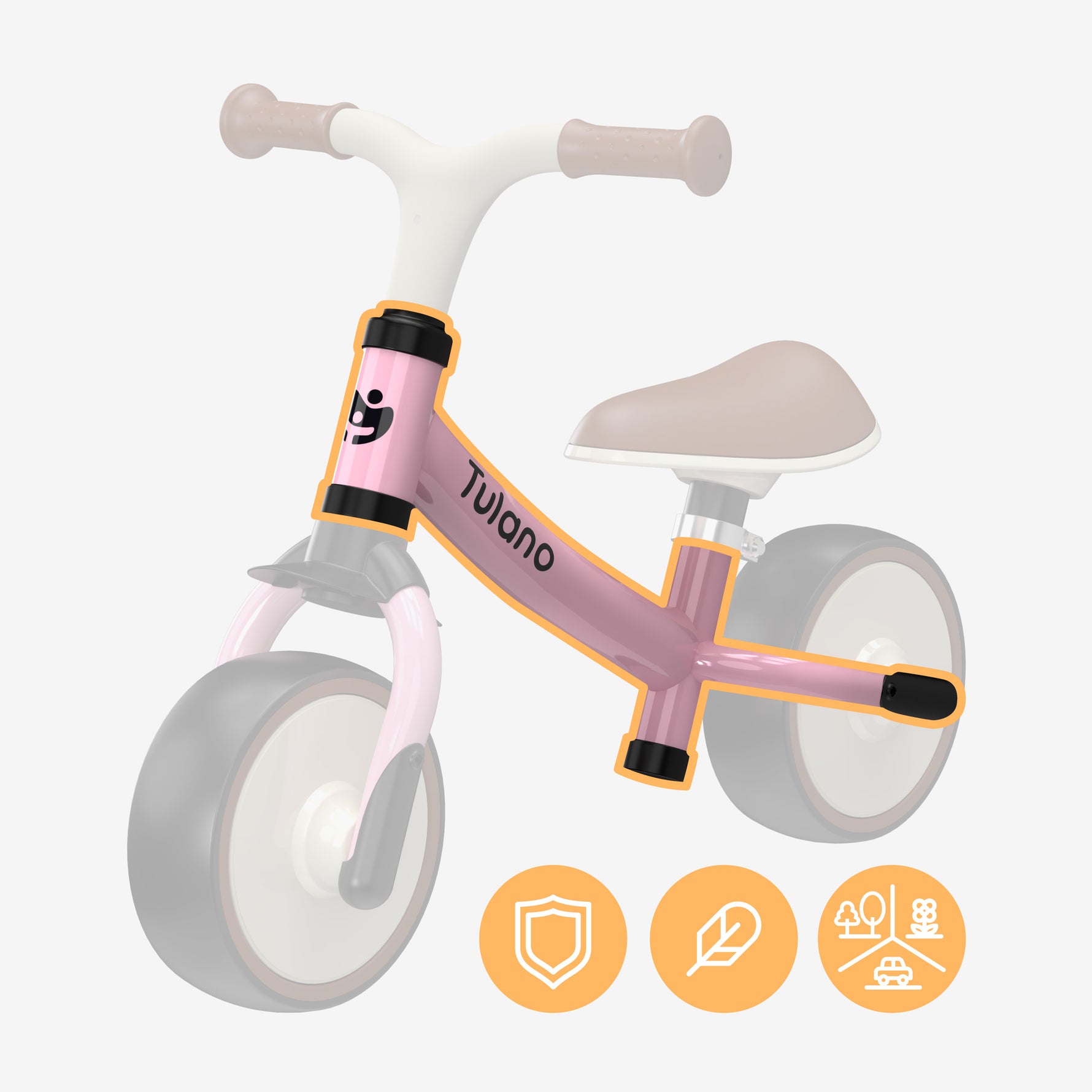 Dečiji balance bike Tulano Scout 15 Pink