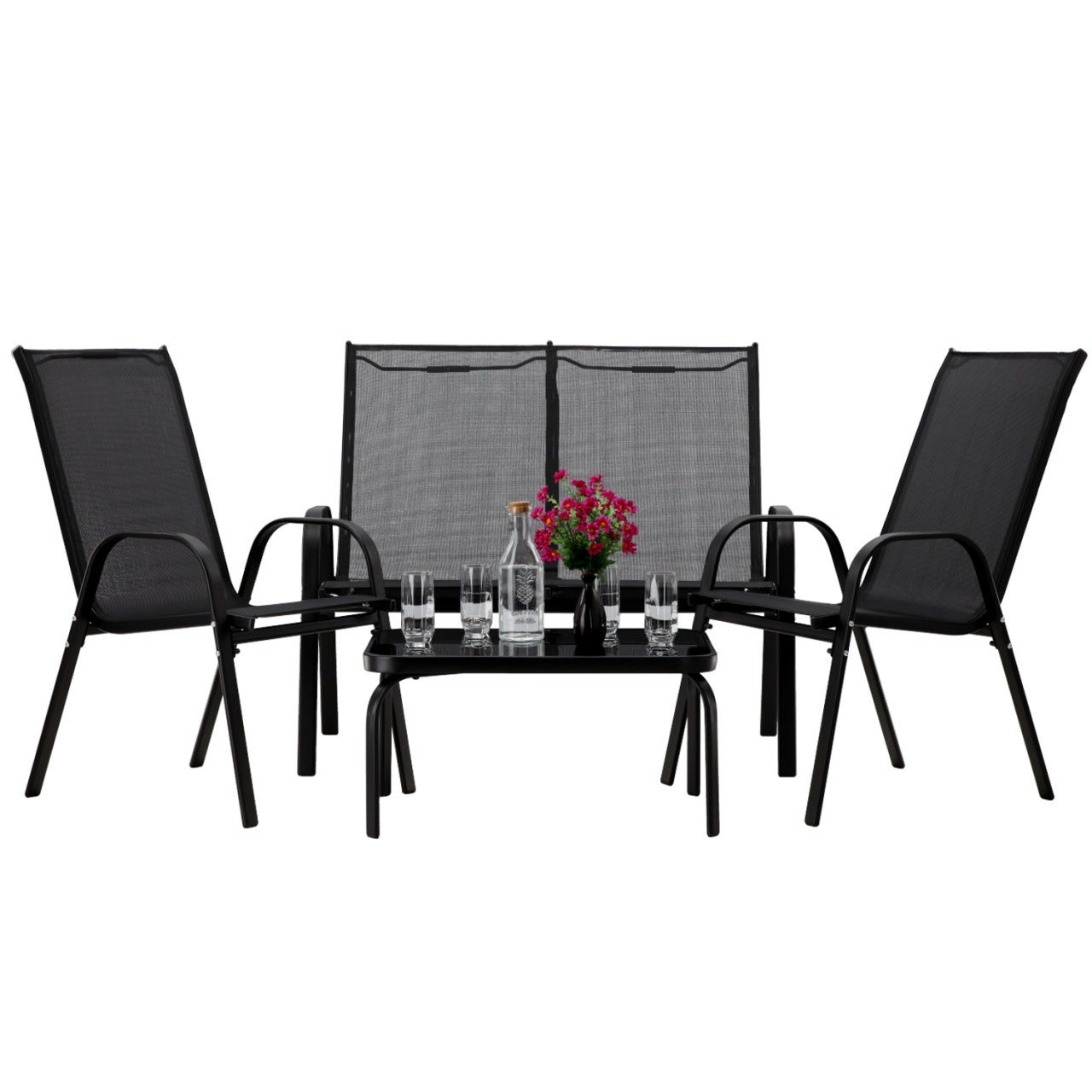 SET BAŠTENSKOG NAMEŠTAJA SA STOČIĆEM - CRNI 6397