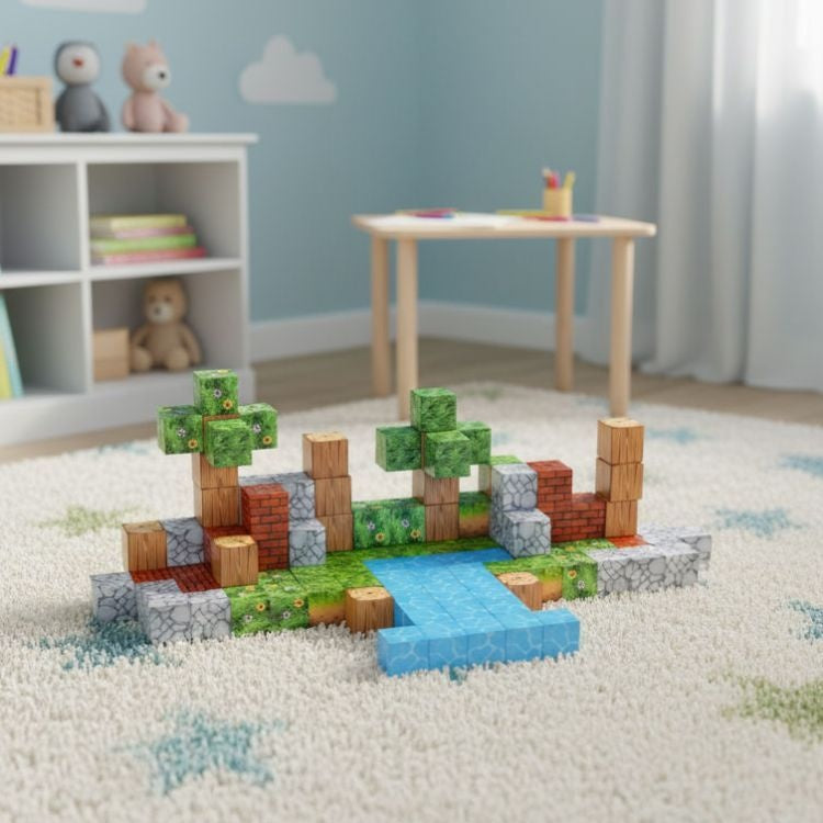 Set magnetnih kocki za decu – 119 delova