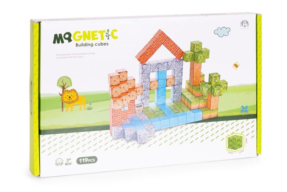 Set magnetnih kocki za decu – 119 delova