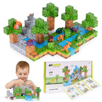 Set magnetnih kocki za decu – 142 dela, kocke i dinosaurisi