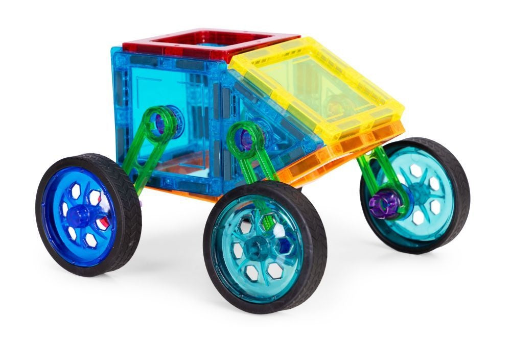 Set magnetnih kocki za decu – kuća i auto, 48 delova