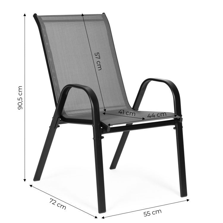 Set od 2 baštenske stolice dark grey MultiGarden