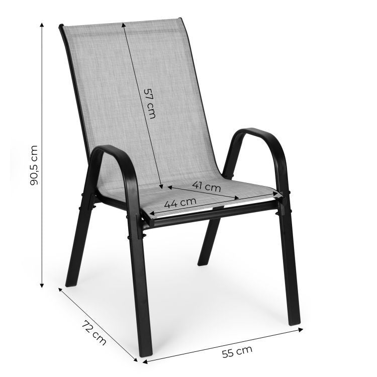 Set od 2 baštenske stolice light gray MultiGarden