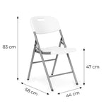 Set od 2 sklopivih stolica white