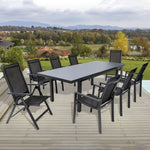 Set od 4 sklopive baštenske stolice sa podesivim naslonom, Gray, MultiGarden
