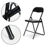 Set od 4 skopivih stolica black eco-leather