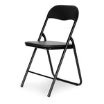 SET OD 6 SKLOPIVIH STOLICA BLACK ECO-LEATHER