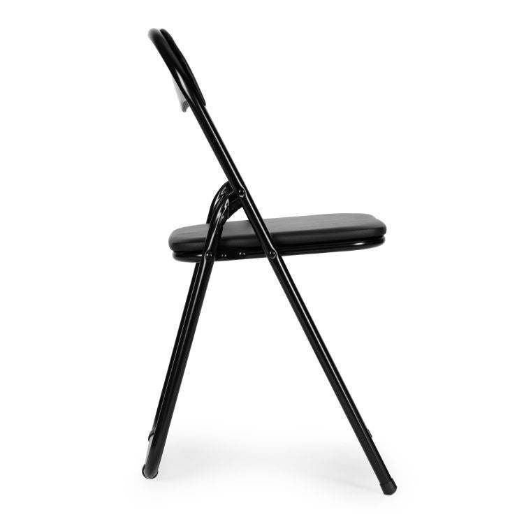 SET OD 6 SKLOPIVIH STOLICA BLACK ECO-LEATHER