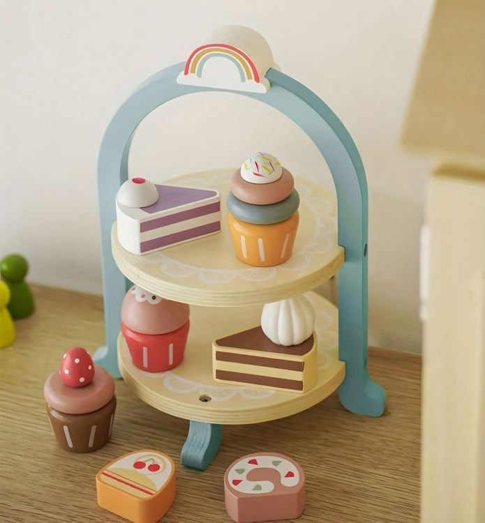 Set za čaj i kafu sa kolačićima i tacnom sa posluživanje ECOTOYS