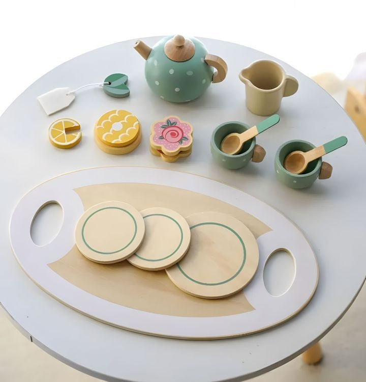 Set za čaj i kafu sa kolačićima i tacnom sa posluživanje ECOTOYS