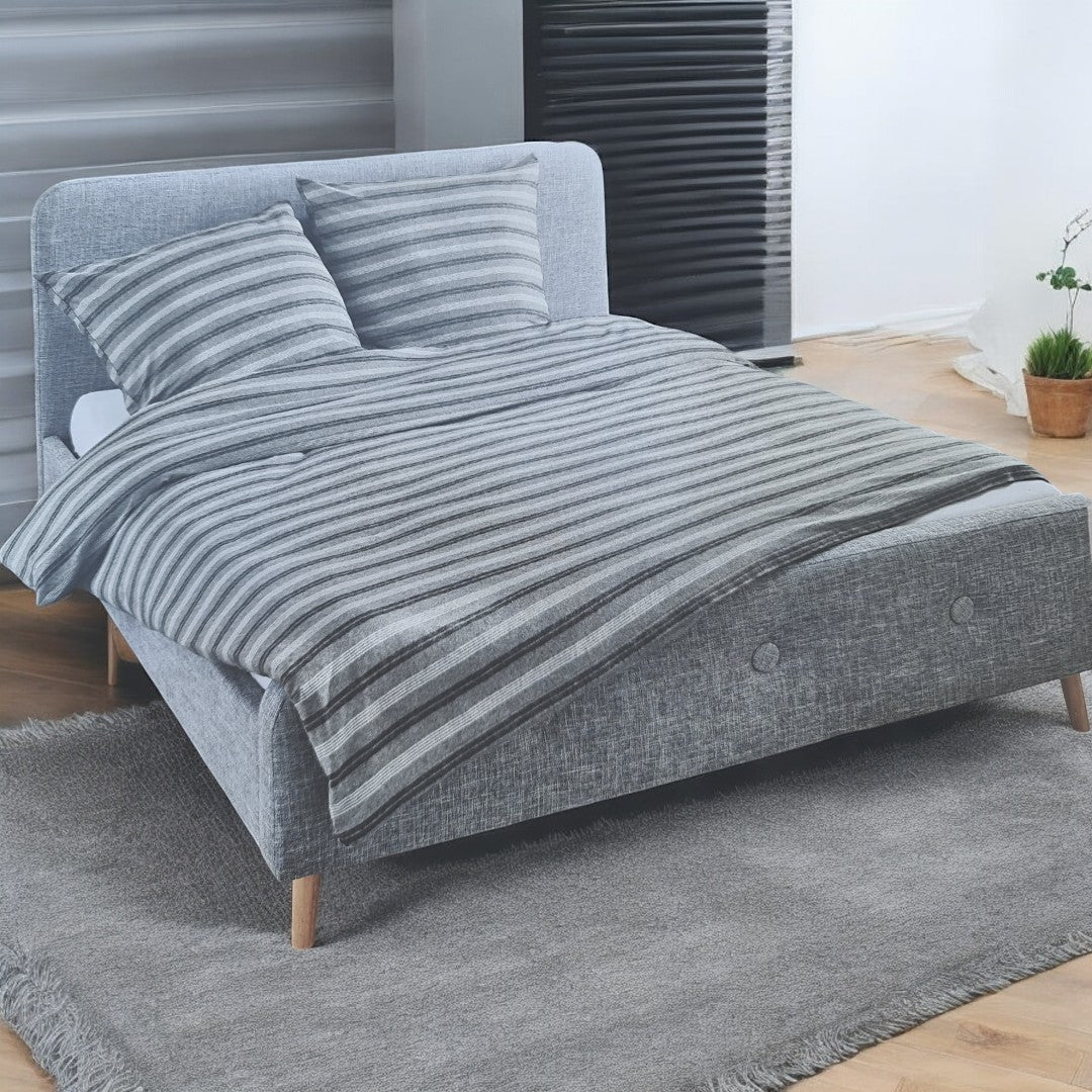 Jorganska navlaka + 2 jastučnice grey lines FLANEL  DOUBLE