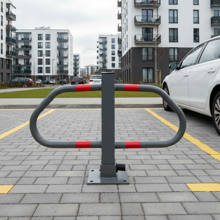 Sklopiva Parking barijera 50 cm sa kljucem i reflektnom trakom