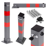 Sklopiva Parking barijera STUB sivi 60 cm with Key and Reflective Stripes