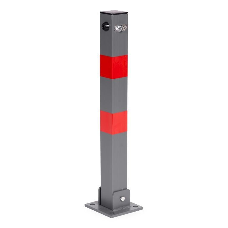 Sklopiva Parking barijera STUB sivi 60 cm with Key and Reflective Stripes
