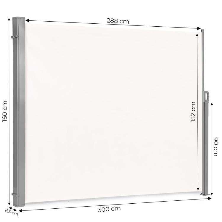 SKLOPIVI PARAVAN ZA DVORIŠTE 3X1.8M BEIGE