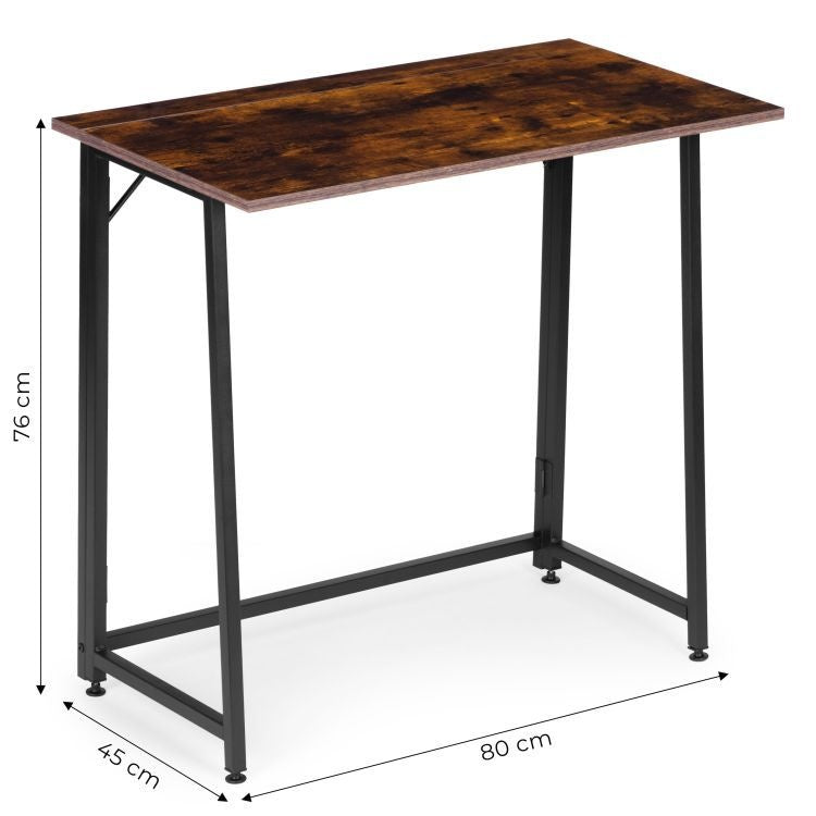 Sklopivi radni sto za računar 80 × 45 cm – LOFT Dark Wood ModernHome