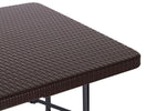 Sklopivi set sto180cm sa 2 klupe ratan brown