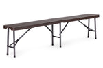Sklopivi sto 180cm + 2 klupe braon