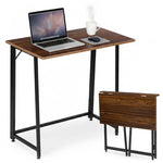 Sklopivi sto za kompijuter 80x45 cm Laptop Table Dark wood ModernHome