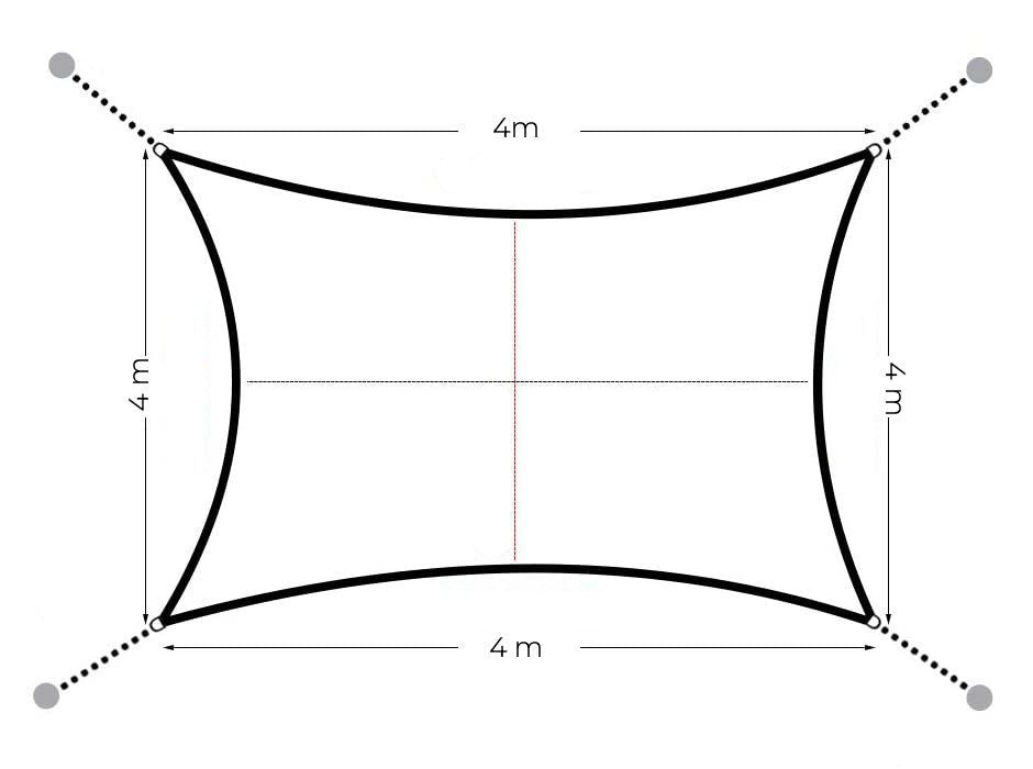 SOLARNO KVADRATNO JEDRO ZA HLAD 4X4M GRAY