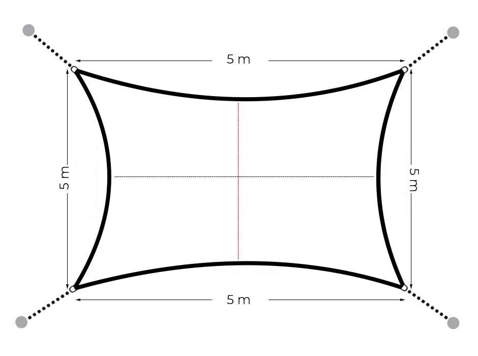 SOLARNO KVADTRATNO JEDRO ZA HLAD 5X5M GRAY