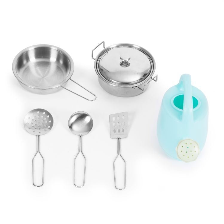 Spoljna drvena kuhinja sa dodacima za igru u pesku i blatu 05 - ECOTOYS