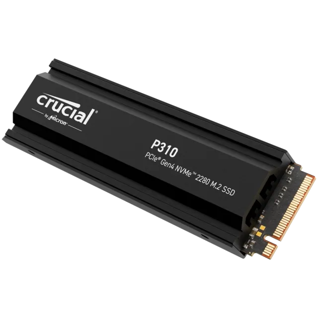 Crucial P310 2TB PCIe Gen4 2280 NVMe M.2 SSD with heatsink