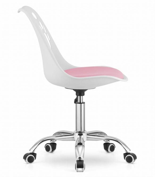 Stolica PRINT white pink