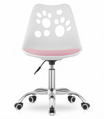 Stolica PRINT white pink