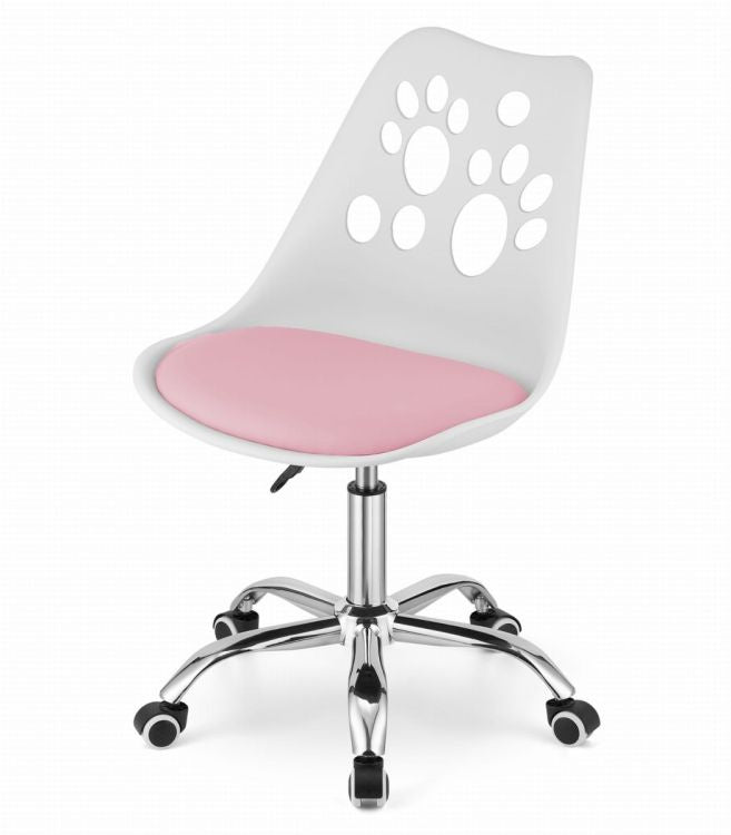 Stolica PRINT white pink