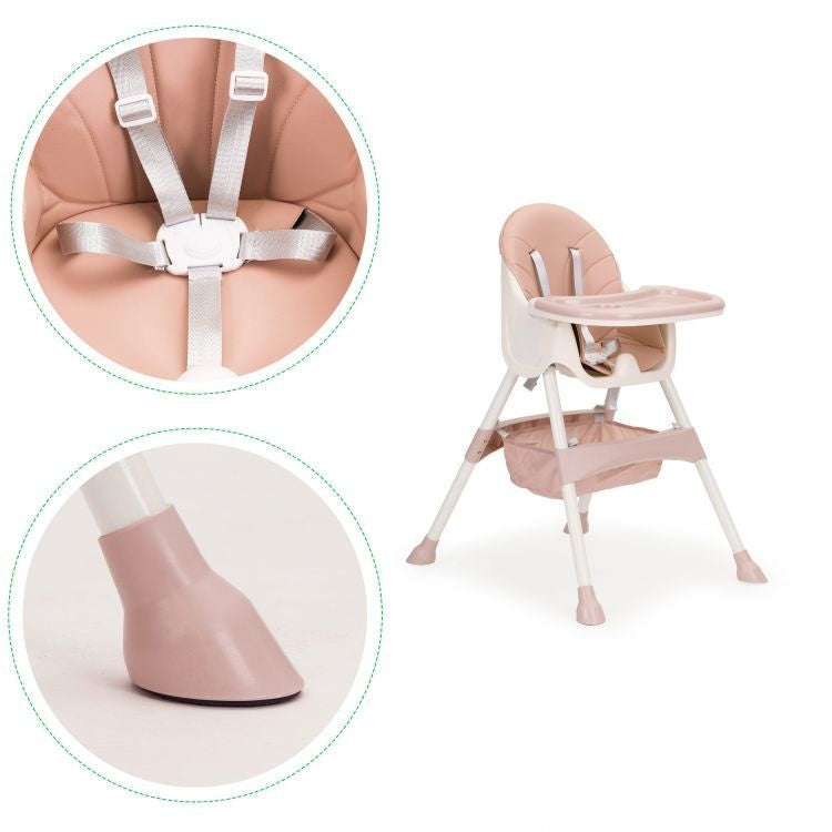 STOLICA ZA HRANJENJE 2U1 ECOTOYS PINK/WHITE