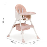 STOLICA ZA HRANJENJE 2U1 ECOTOYS PINK/WHITE