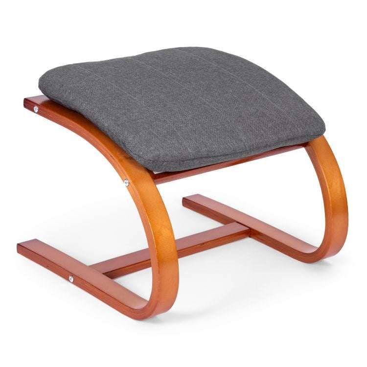Stolica za ljuljanje sa naslonom za noge walnut MODERNHOME