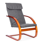 Stolica za ljuljanje sa naslonom za noge walnut MODERNHOME