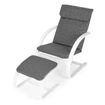 Stolica za ljuljanje sa naslonom za noge White MODERNHOME