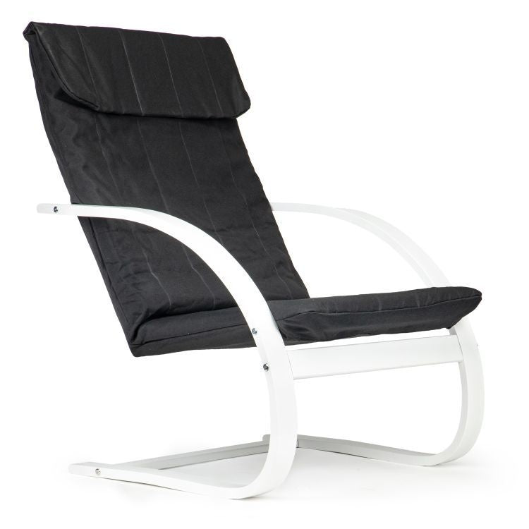 Stolica za ljuljanje white/black MODERNHOME