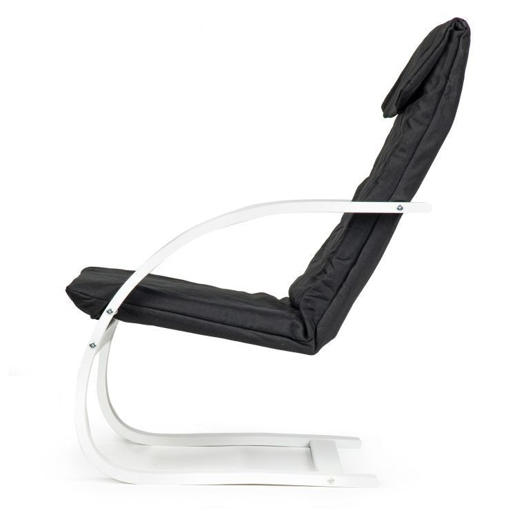 Stolica za ljuljanje white/black MODERNHOME