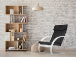 Stolica za ljuljanje white/black MODERNHOME